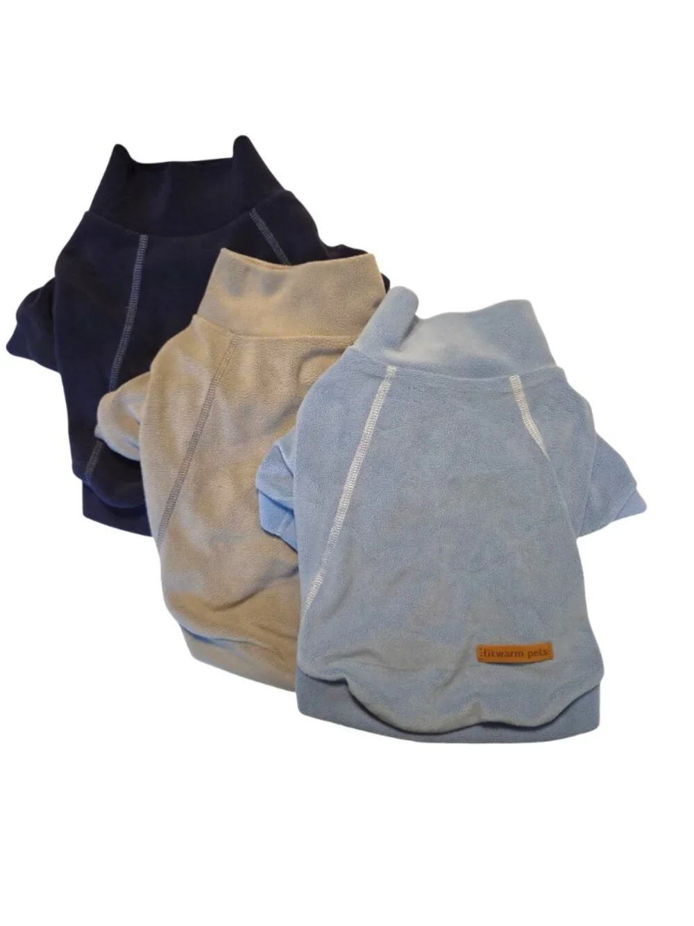 Fitwarm 3 Pack Fleece Dog Sweater S/M Turtleneck Winter Pullover Jacket